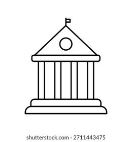Icono de gobierno con fondo blanco Vector ilustración de stock