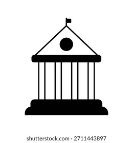 Icono de gobierno con fondo blanco Vector ilustración de stock
