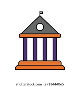 Icono de gobierno con fondo blanco Vector ilustración de stock