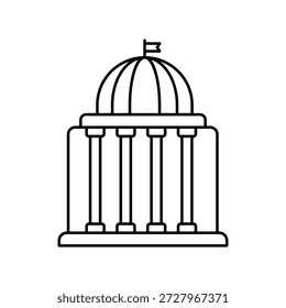 Icono de gobierno con fondo blanco Vector ilustración de stock