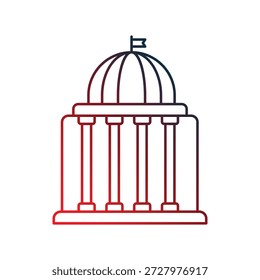 Icono de gobierno con fondo blanco Vector ilustración de stock