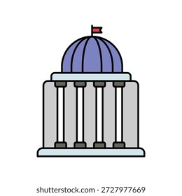 Icono de gobierno con fondo blanco Vector ilustración de stock