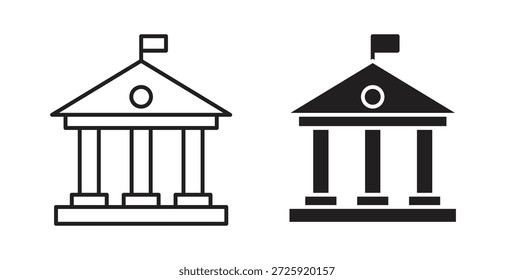 Iconos del gobierno. Icono lineal de Vector aislado sobre fondo blanco.