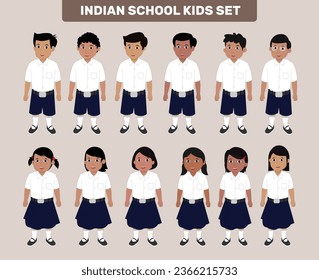 Government Indian School Kids Set