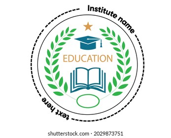 Government institute monogram logo ( vector file ). Set of labels