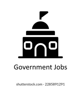 Government Jobs Vector    solid Icons. Simple stock illustration stock