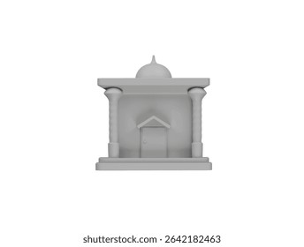 government office icon 3d illustration render