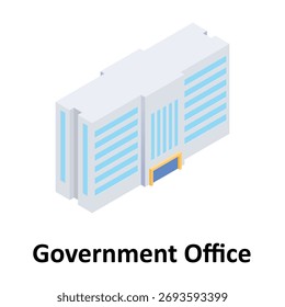 Icono del Vector de la oficina de gobierno que puede modificar o editar fácilmente
