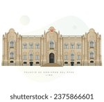 Government Palace of Peru - Lima - Stock Illustration as EPS 10 File