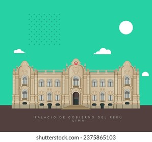 Government Palace of Peru - Lima - Stock Illustration as EPS 10 File