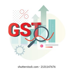 Government Performance on GST Collection Growth - Illustration as EPS 10 File