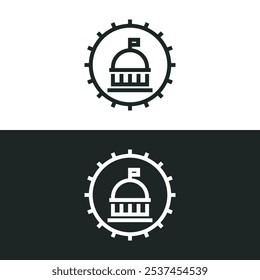 Government regulations icon isolated on white background. Vector illustrations are made with vector-based software, not AI generated results.