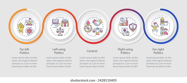 Government structure loop infographic template. Social equality. Data visualization with 5 steps. Editable timeline info chart. Workflow layout with line icons. Lato-Bold, Regular fonts used