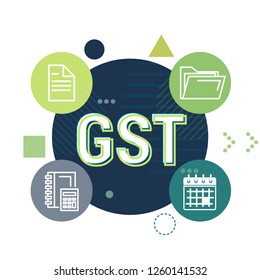 Government Tax - GST Filing and Compliance - Illustration as EPS 10 File