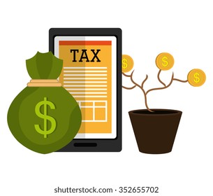 Government taxes payment graphic design, vector illustration eps10