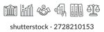 Government thin line icon set. Web minimal icons
