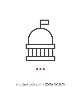 Government thin line icon. Vector illustration