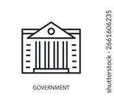 Government thin line vector icons.
