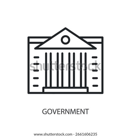 Government thin line vector icons.