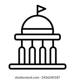 government vector line icon design