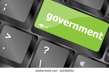 government word on keyboard key, notebook computer button