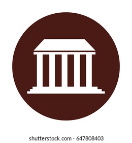 governmental building isolated icon