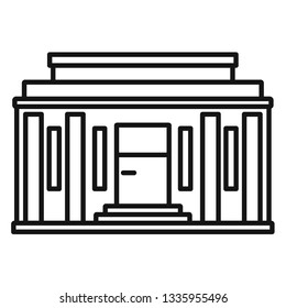 Governmental courthouse icon. Outline governmental courthouse vector icon for web design isolated on white background