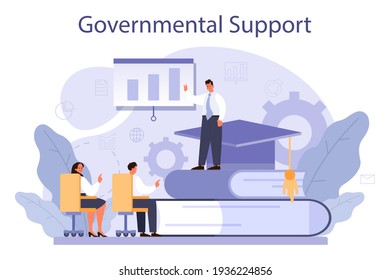 Governmental support. Business bank loan from a government