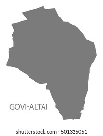 Govi - Altai Mongolia Map grey