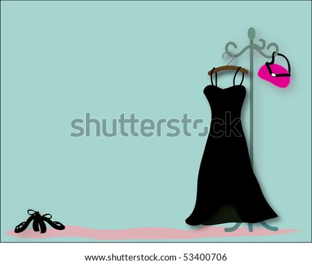 Gown hanging on clothes rack