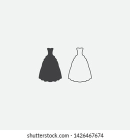 Gown Icon Graphic Element Illustration Template Design 