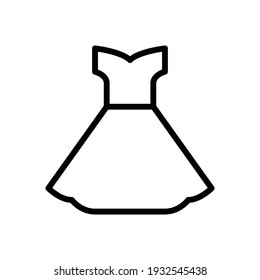 Gown icon line style vector