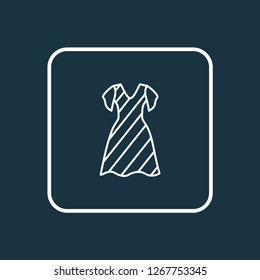 Gown icon line symbol. Premium quality isolated sundress element in trendy style.
