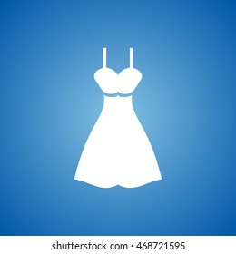 Gown Icon on blue color.