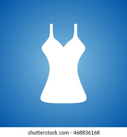 Gown Icon on blue color.