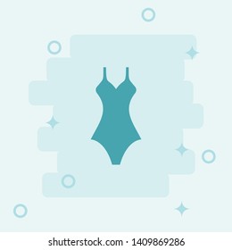 Gown Icon. Simple icon, blue colored icon illustration. - Vector