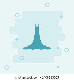 Gown Icon. Simple icon, blue colored icon illustration. - Vector