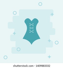 Gown Icon. Simple icon, blue colored icon illustration. - Vector