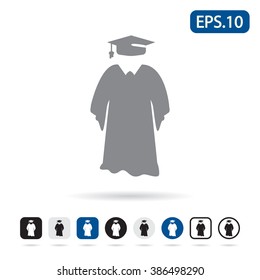 Gown icon. Vector illustration eps 10.