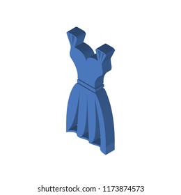 Gown isometric left top view 3D icon