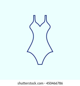 Gown Line icon. Eps-10.