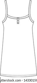 gown sleepwear vector template isolated illustration