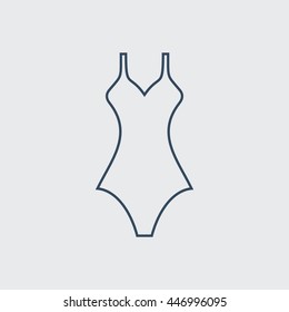 Gown Vector Line Icon. Eps.-10.