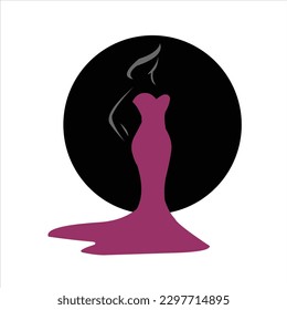 gown vector logo design arts