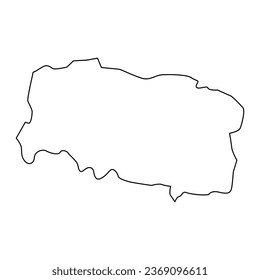 Goychay district map, administrative division of Azerbaijan.