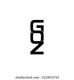 diseño del logotipo de la letra monograma de la tipografía de goz