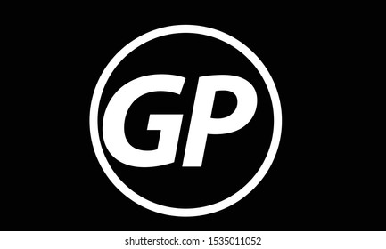 GP abstract vector logo monogram template