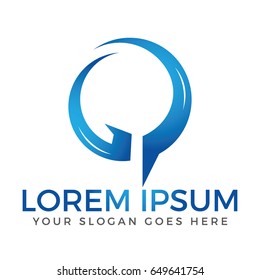 GP business or technology letter vector logo design.