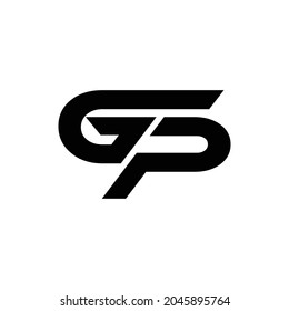 GP company linked letter logo, Connected modern typography logo, Modern letters GP text logo, G and P joint logo icon with vector template