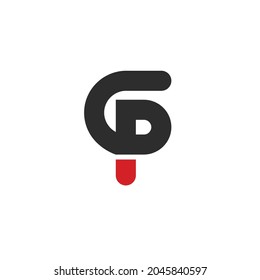 plantilla de ilustración de icono de vectores de letras gp o cp
